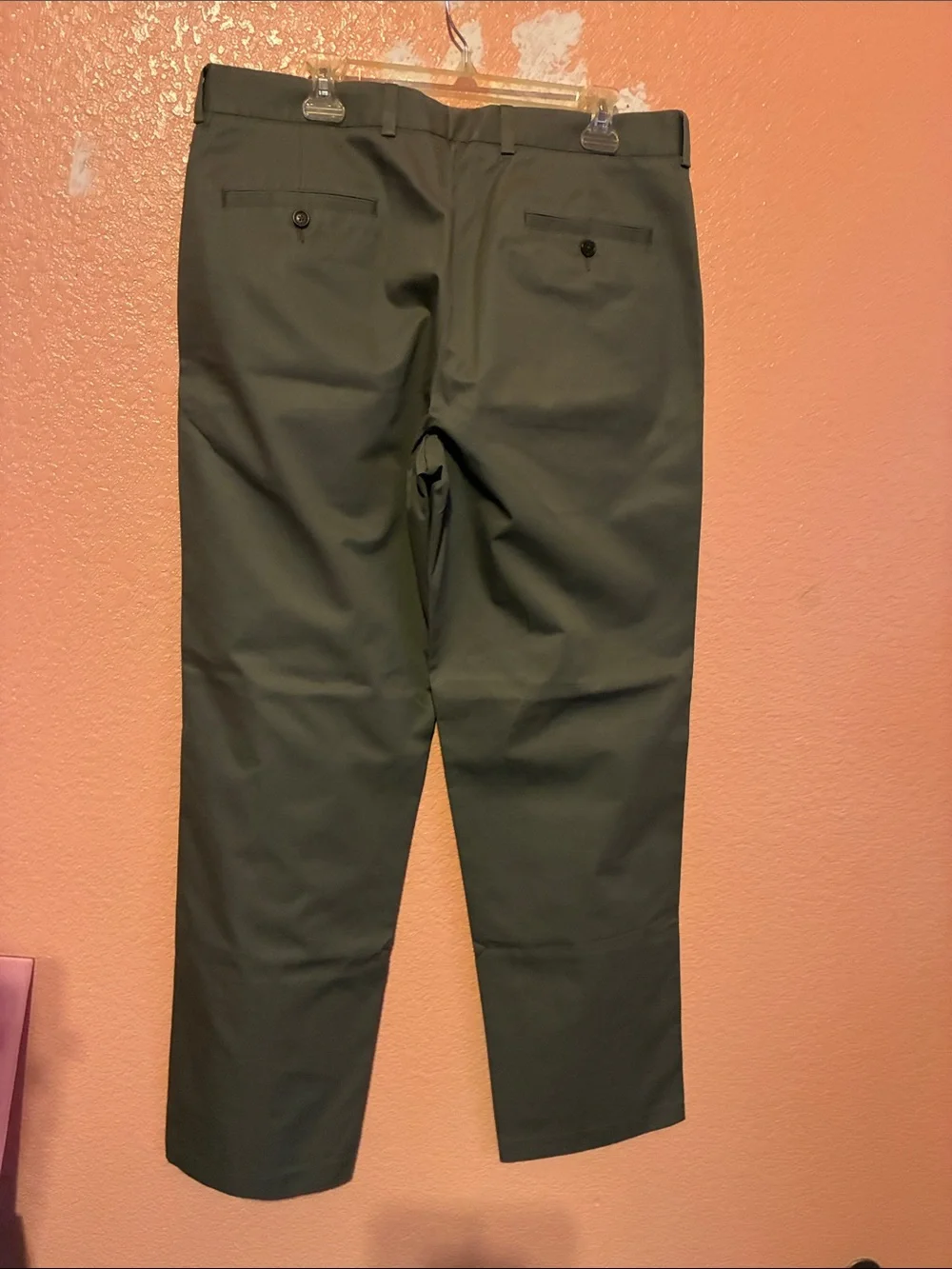 John W. Nordstrom Men's Wide-Leg Casual Pants — Olives Green